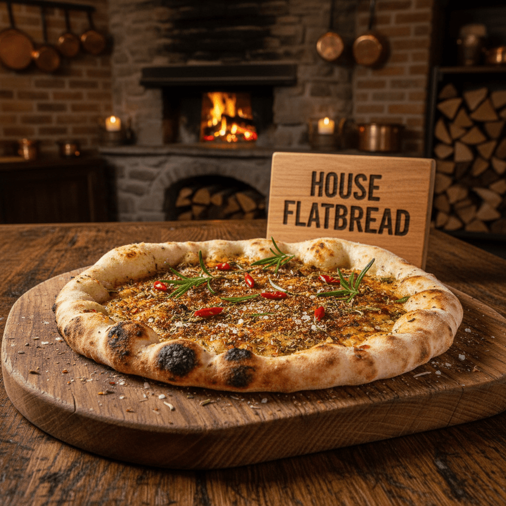 Wood-fired flatbread with spices