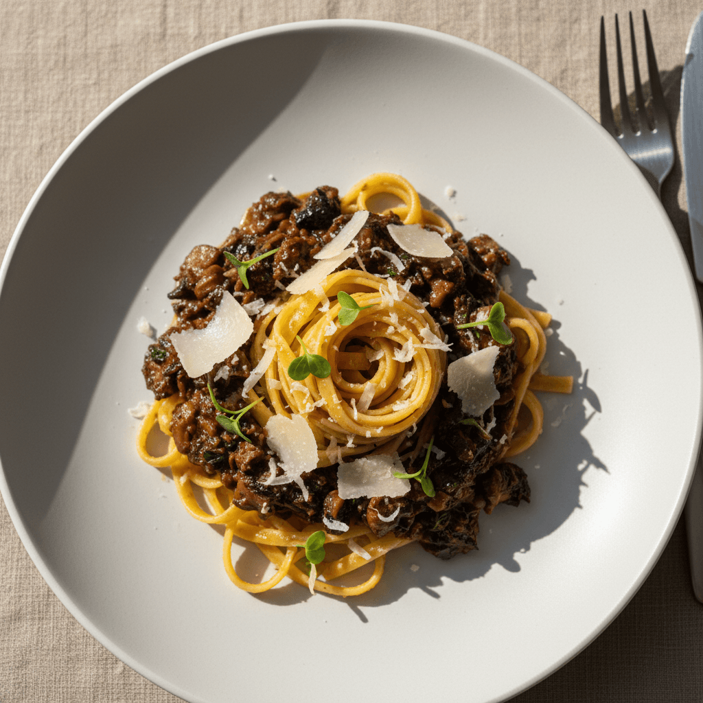 Handmade tagliatelle with slow-cooked ragù